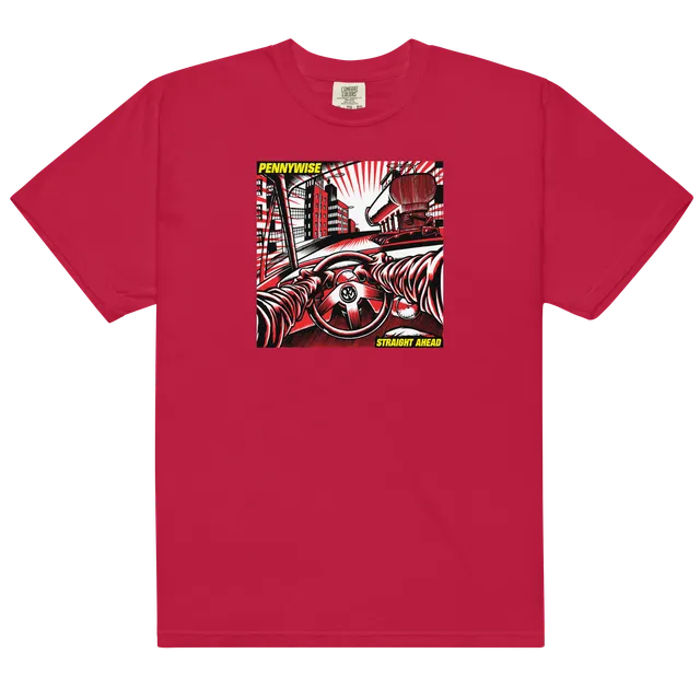 straight-ahead-t-shirt-rot-album-artwork-baumwolle image 1