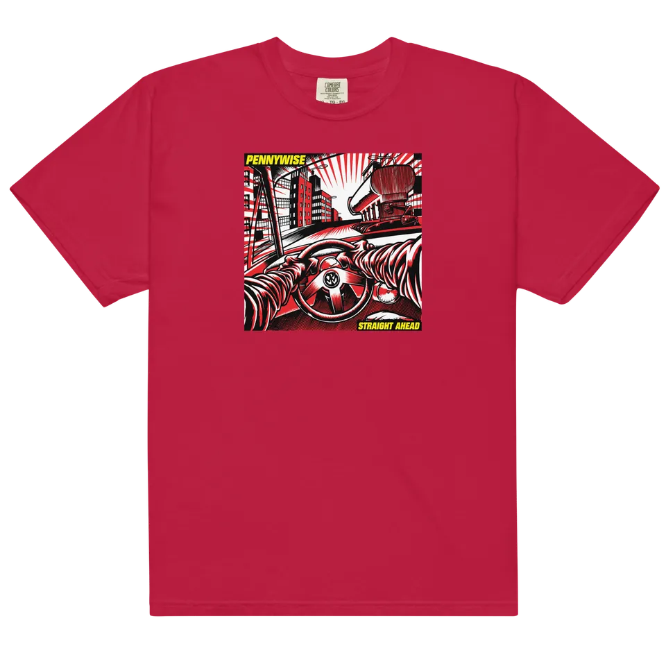 straight-ahead-t-shirt-rot-album-artwork-baumwolle image 1