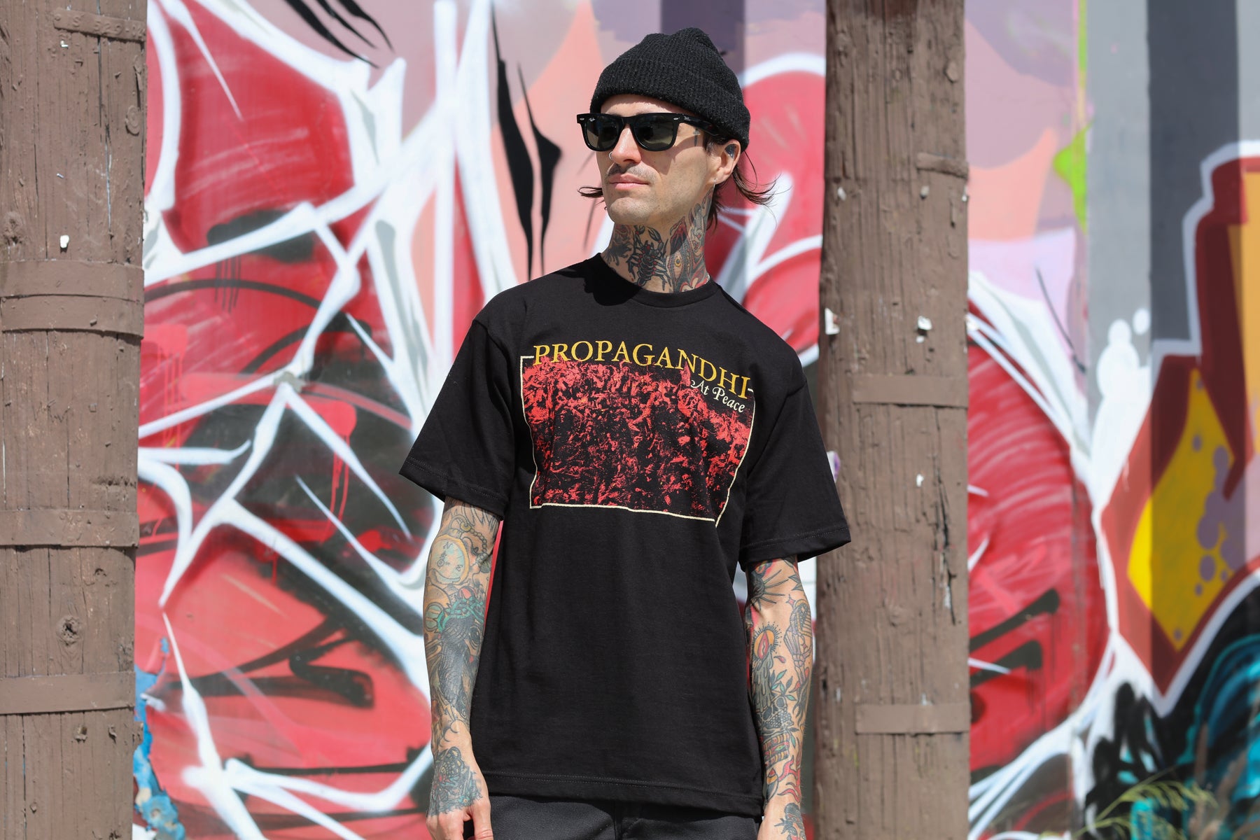 propagandhi-at-peace-album-t-shirt-schwarz-baumwolle image 2