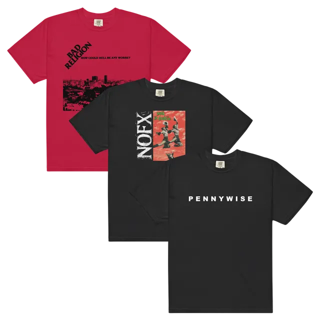 epitaph-bundle-bad-religion-nofx-pennywise-t-shirt-3er-baumwolle image 1