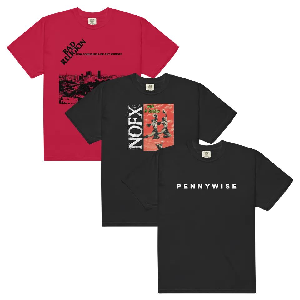 epitaph-bundle-bad-religion-nofx-pennywise-t-shirt-3er-baumwolle image 1