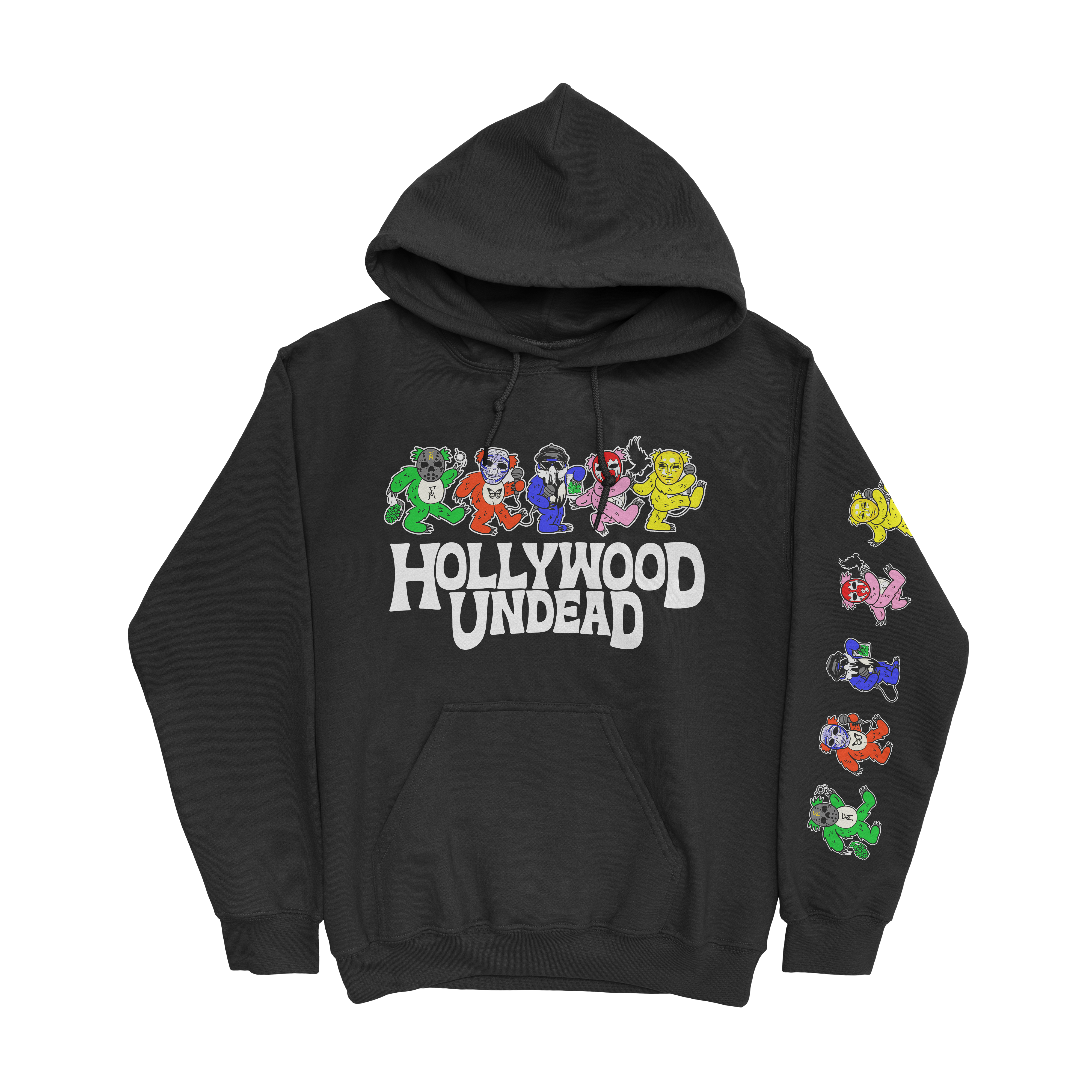 hollywood-undead-un-dead-head-hoodie-schwarz-zip-baumwolle image 1