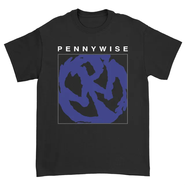 pennywise-blue-logo-t-shirt-schwarz-baumwolle image 1