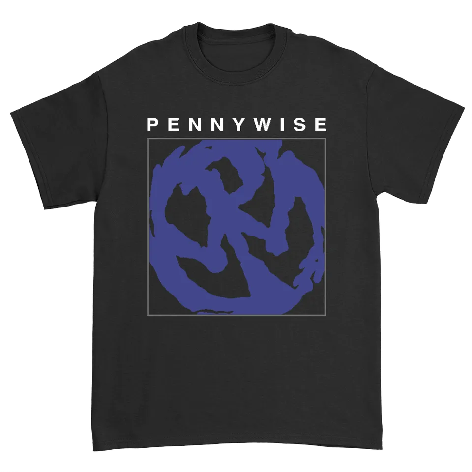 pennywise-blue-logo-t-shirt-schwarz-baumwolle image 1
