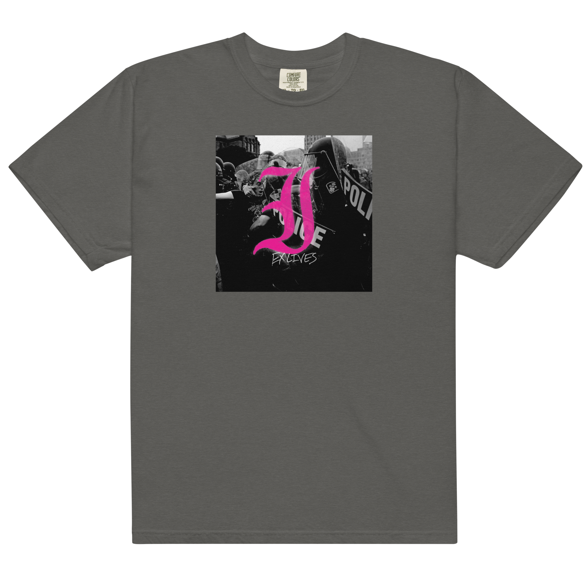 ex-lives-t-shirt-dunkelgrau-kurzarm-baumwolle image 1