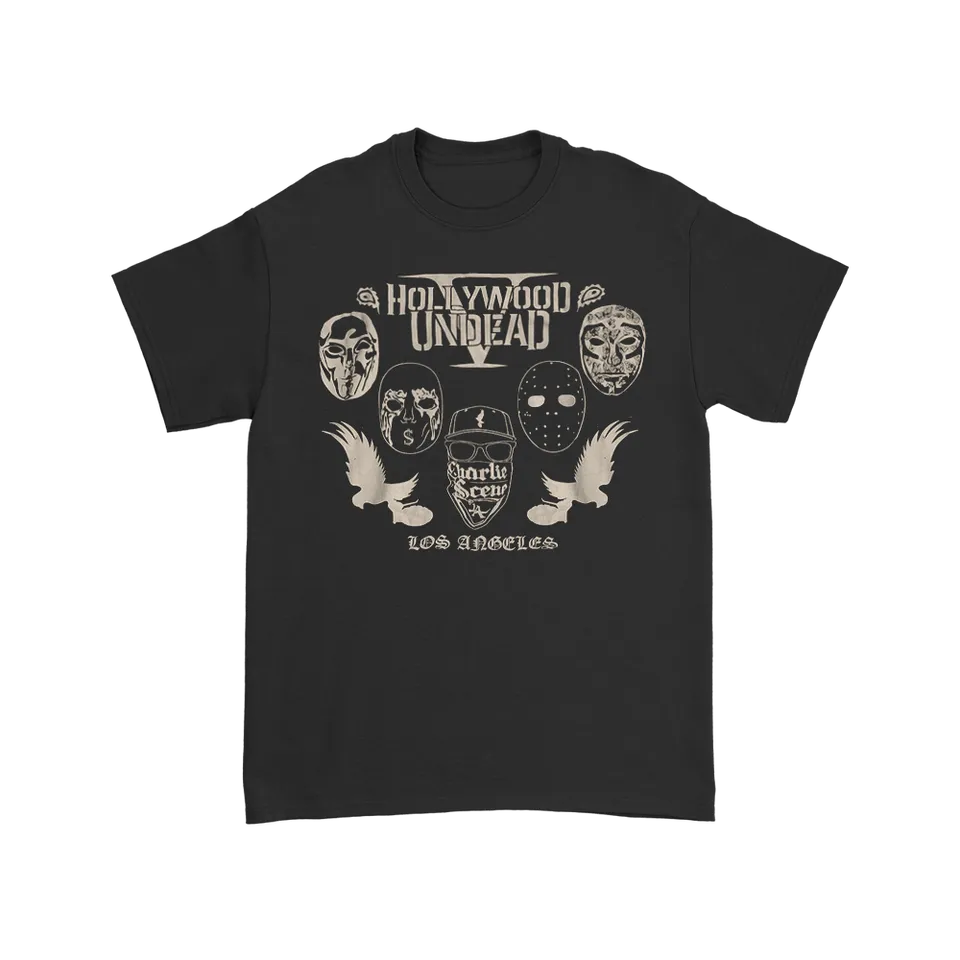 hollywood-undead-los-angeles-logo-tee-t-shirt-schwarz image 1