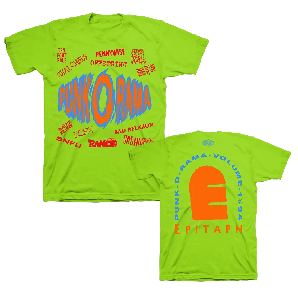 epitaph-punk-o-rama-por-logo-t-shirt-limettengr-n-baumwolle image 1