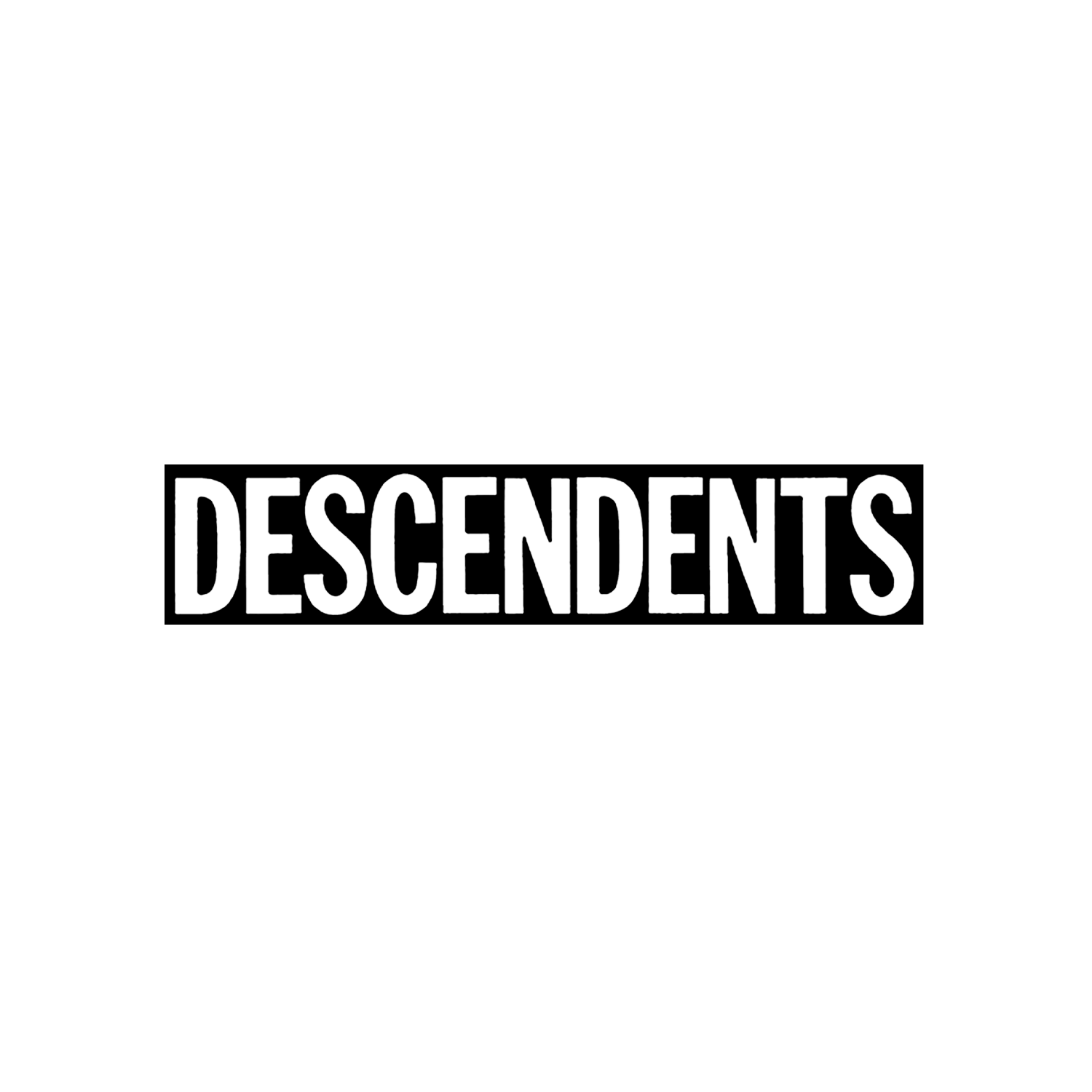 descendents-logo-sticker-schwarz-wei-3-8x17-8cm image 1