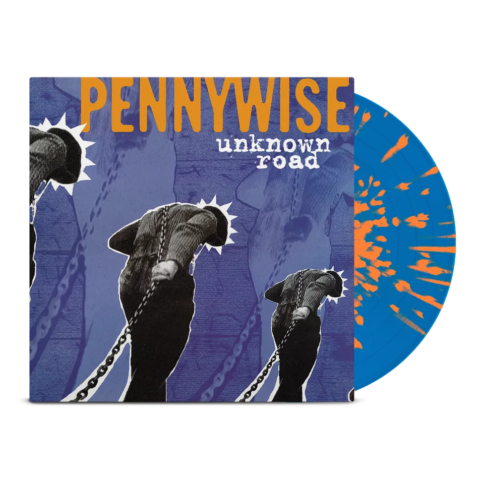 pennywise-unknown-road-lp-vinyl-blau-orange-splatter image 1