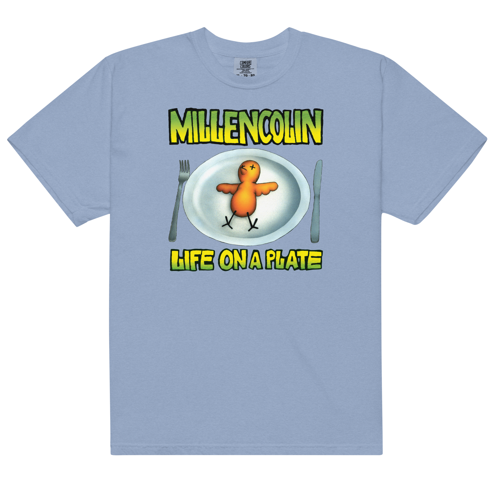 epitaph-apparel-life-on-a-plate-t-shirt-blau-albumcover image 1