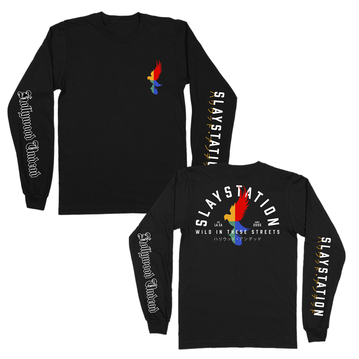 hollywood-undead-long-sleeves-slaystation-longsleeve-schwarz-baumwolle image 1