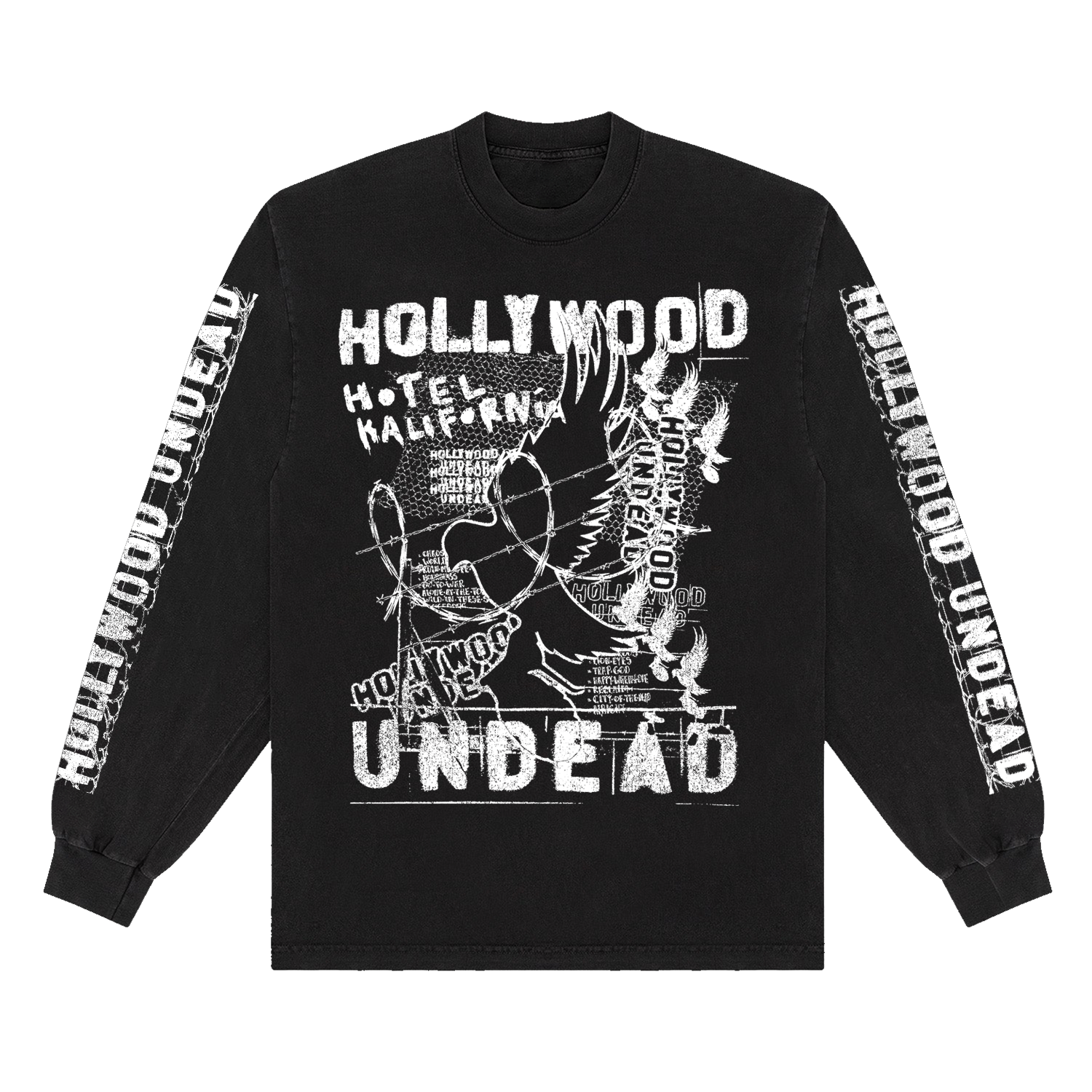 hollywood-undead-hk-collage-longsleeve-shirt-schwarz-baumwolle image 1