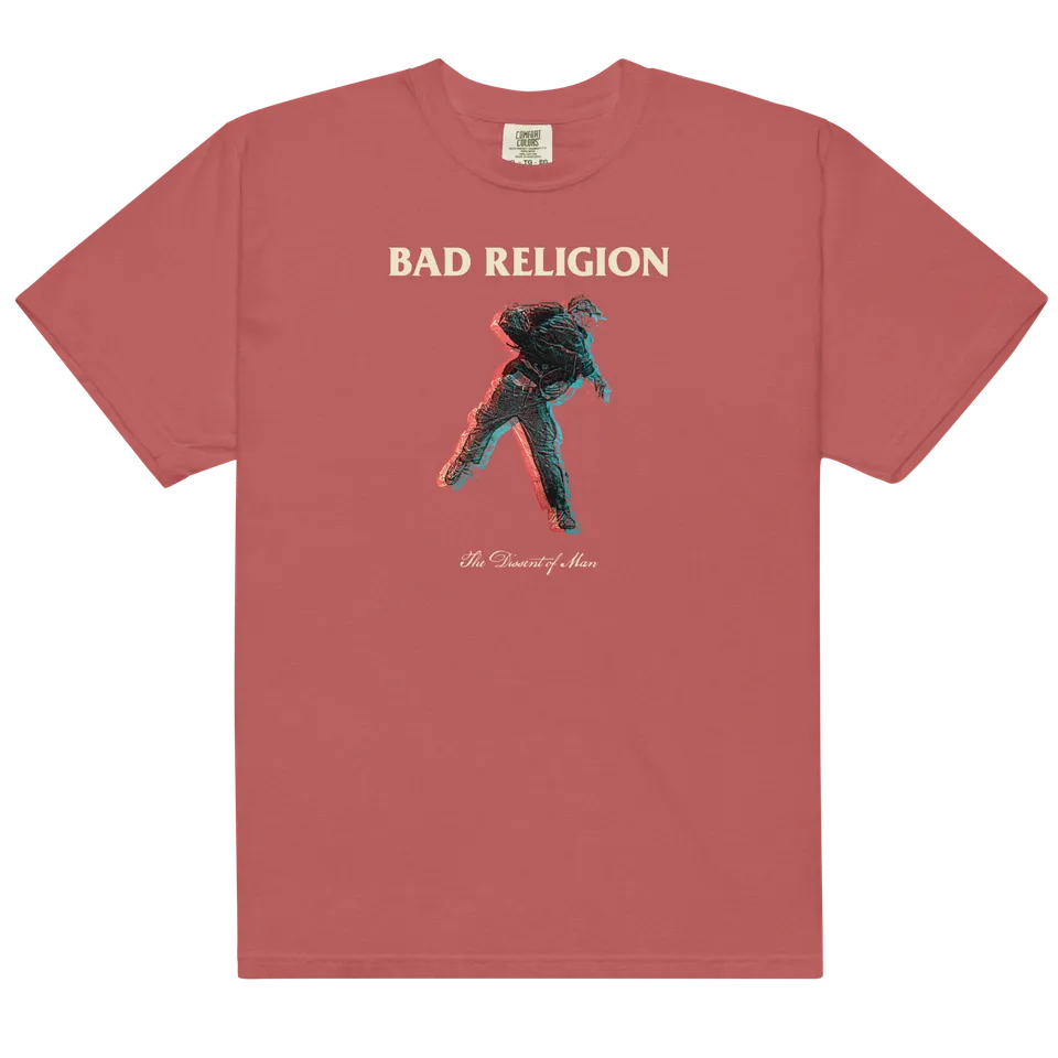 bad-religion-the-dissent-of-man-t-shirt-crimson-red-baumwolle image 1