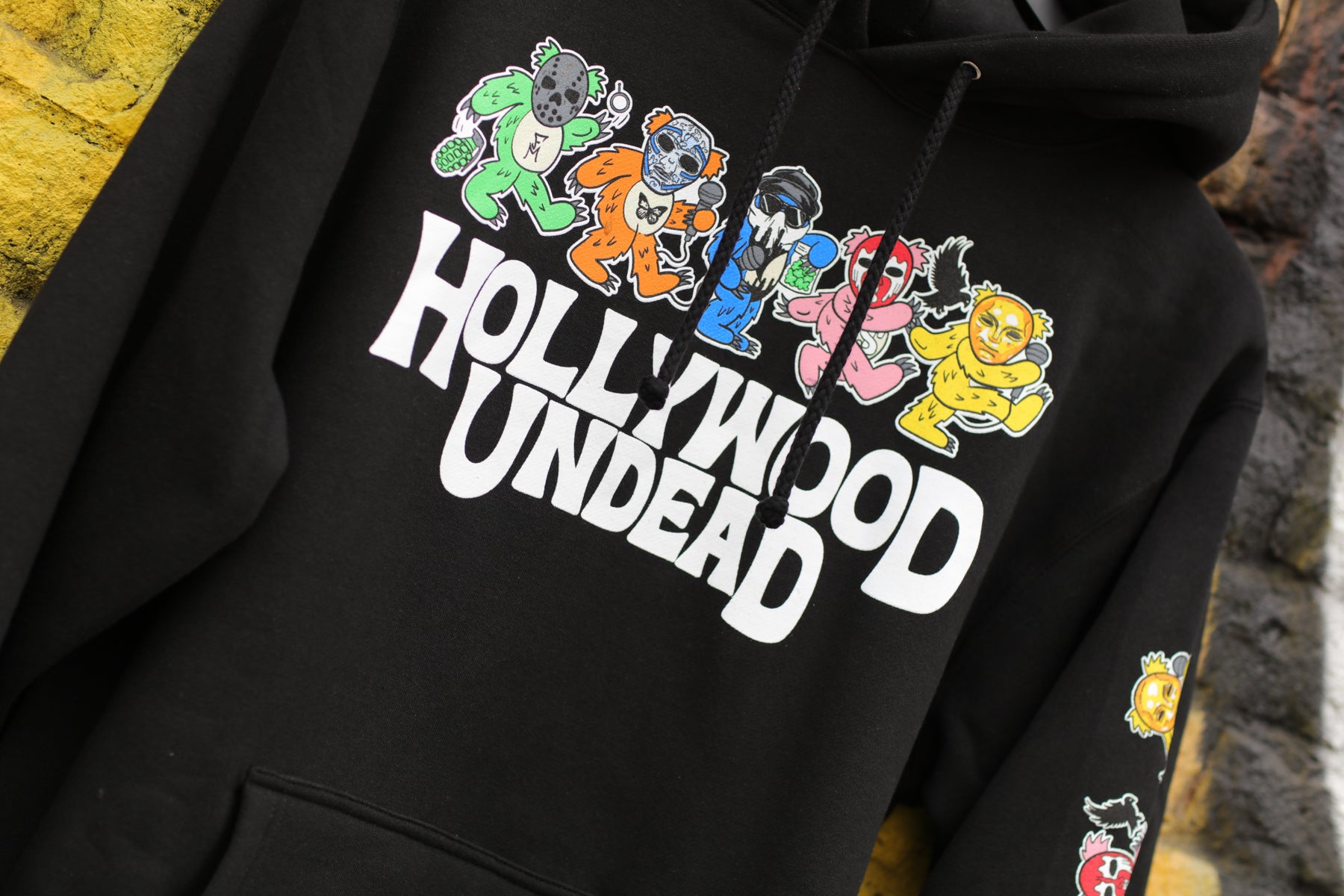 hollywood-undead-un-dead-head-hoodie-schwarz-zip-baumwolle image 5