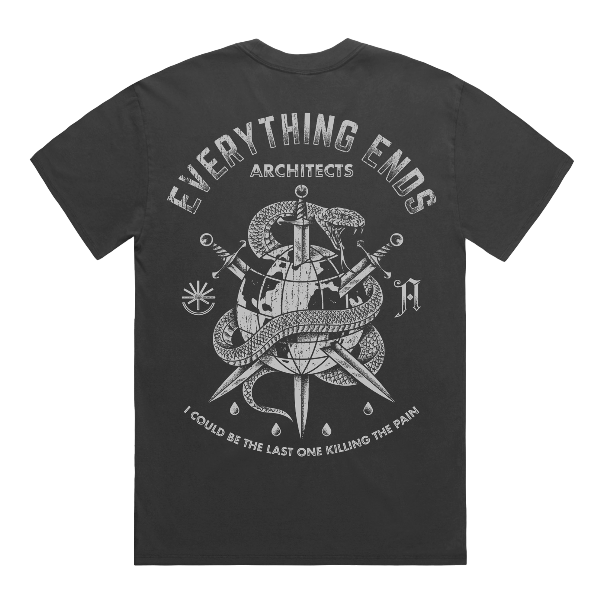 architects-everything-ends-globe-black-t-shirt-schwarz-baumwolle image 2