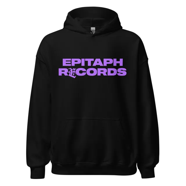 epitaph-records-logo-hoodie-schwarz-kapuzenpullover-baumwolle image 1