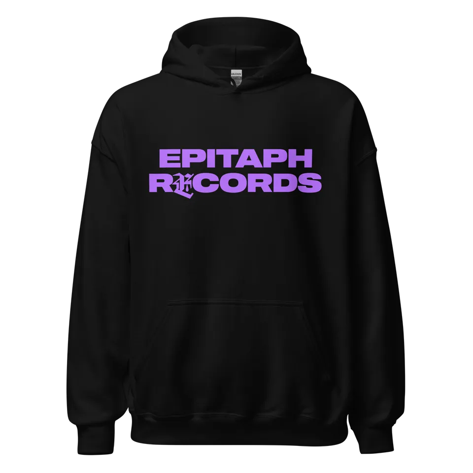 epitaph-records-logo-hoodie-schwarz-kapuzenpullover-baumwolle image 1