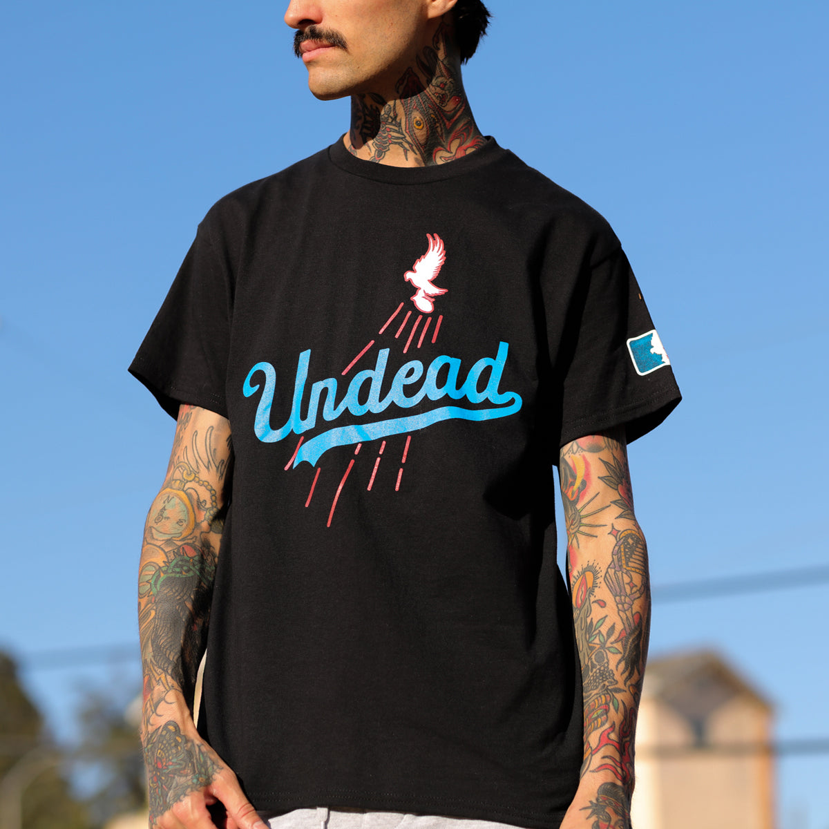 hollywood-undead-undead-baseball-t-shirt-schwarz-baumwolle image 2
