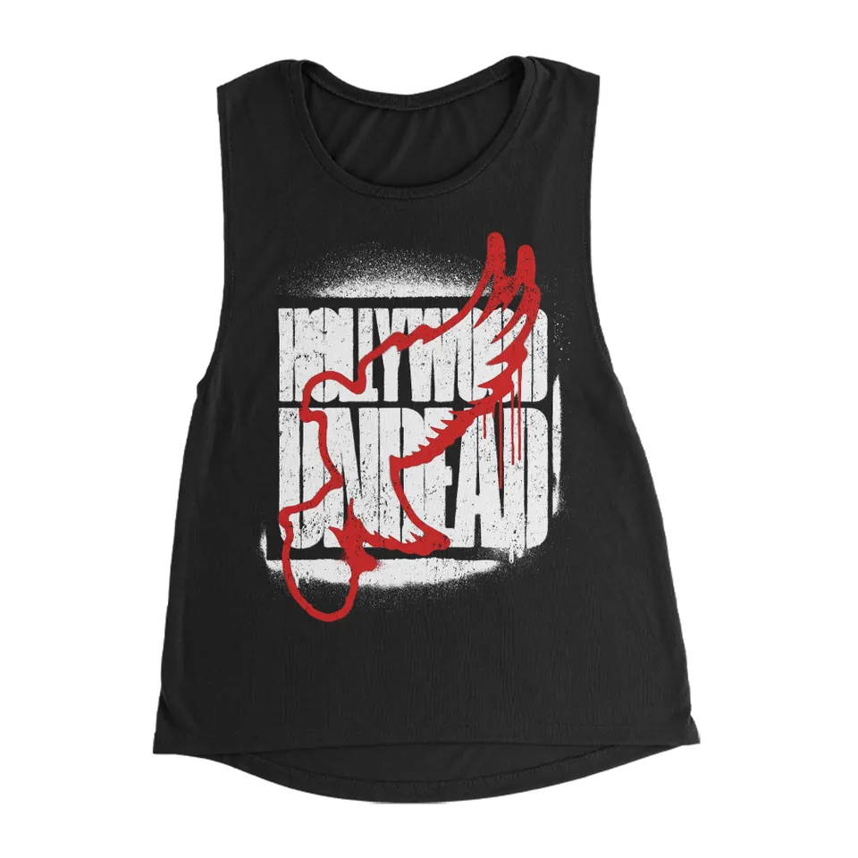 hollywood-undead-spray-logo-muscle-tank-top-schwarz-damen image 1