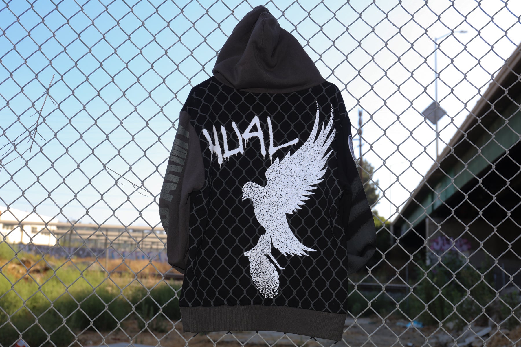 hollywood-undead-hu4l-pullover-hoodie-schwarz-patch image 8