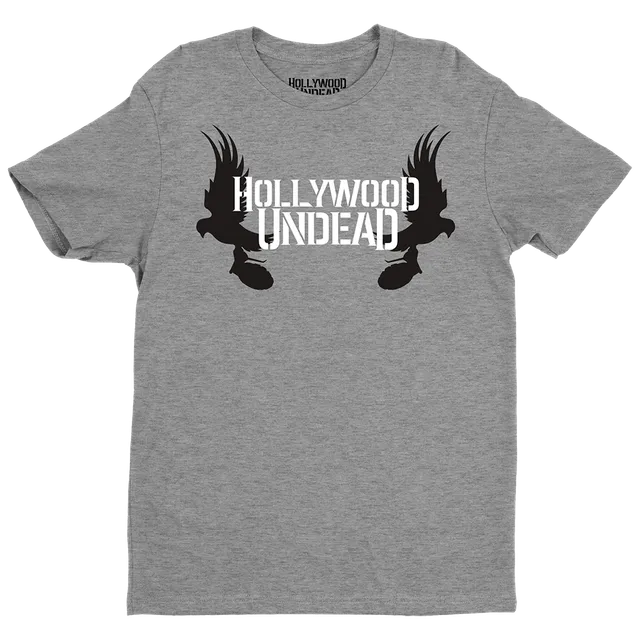 hollywood-undead-mirror-doves-tee-t-shirt-grau-unisex-tauben-print image 1