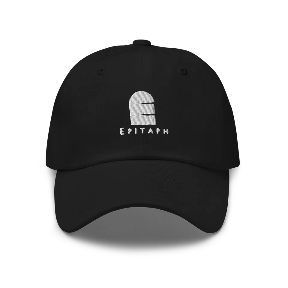 epitaph-records-tombstone-logo-cap-schwarz-dad-hat image 1