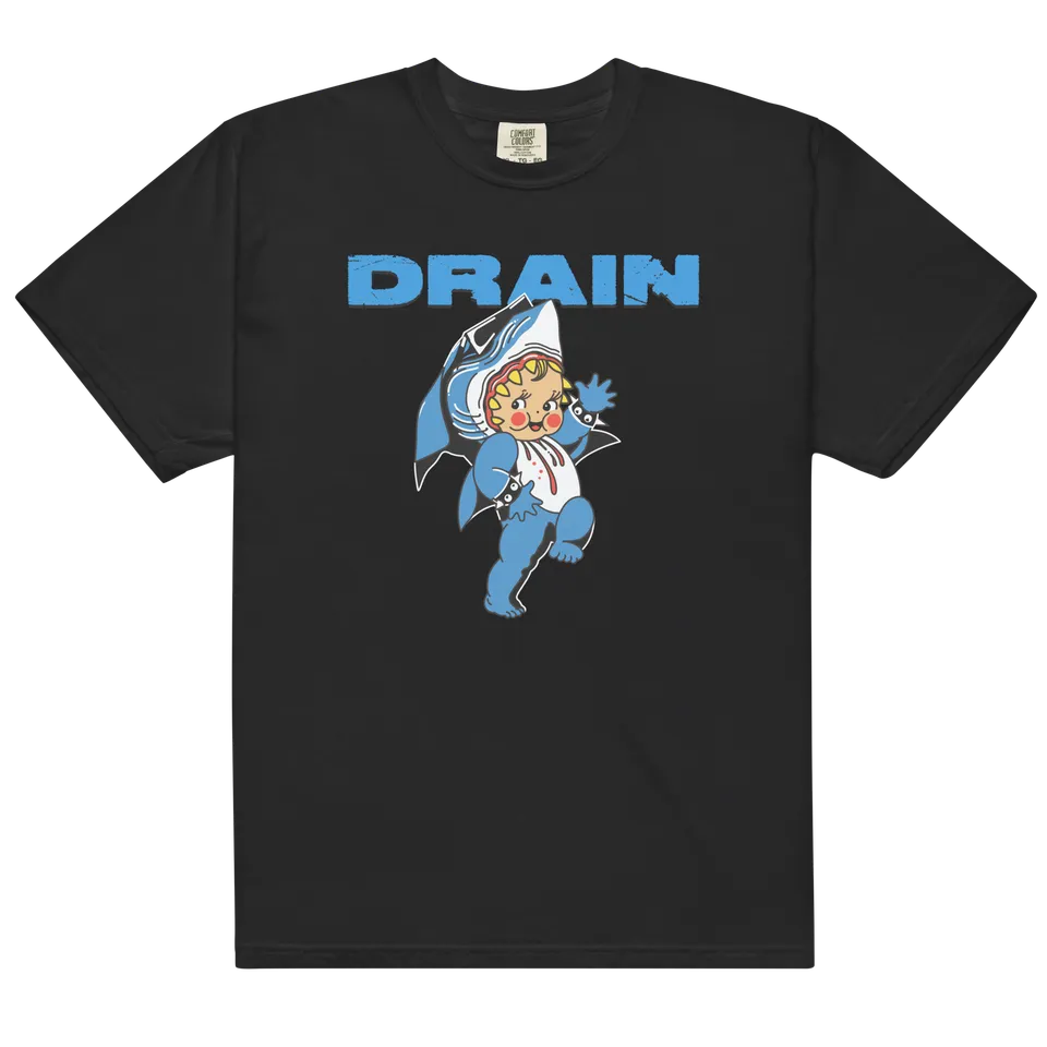 drain-kewpie-t-shirt-schwarz-aus-ringspun-baumwolle image 1