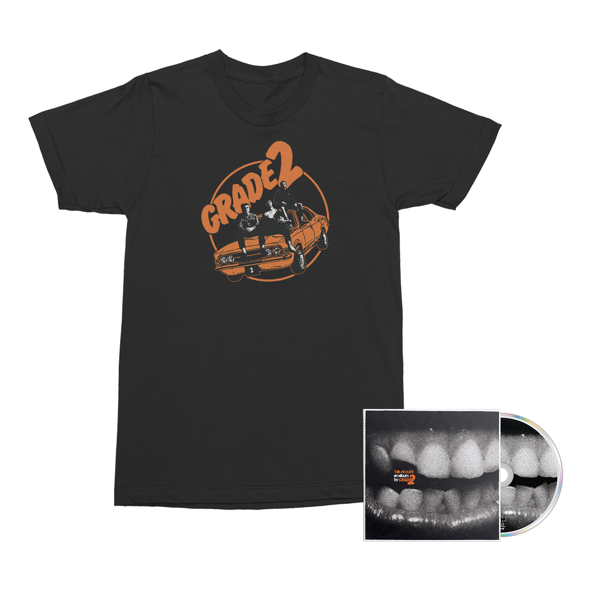 grade-2-talk-about-it-cd-car-t-shirt-bundle-schwarz image 1