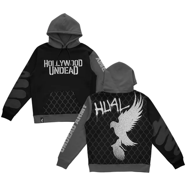 hollywood-undead-hu4l-pullover-hoodie-schwarz-patch image 1