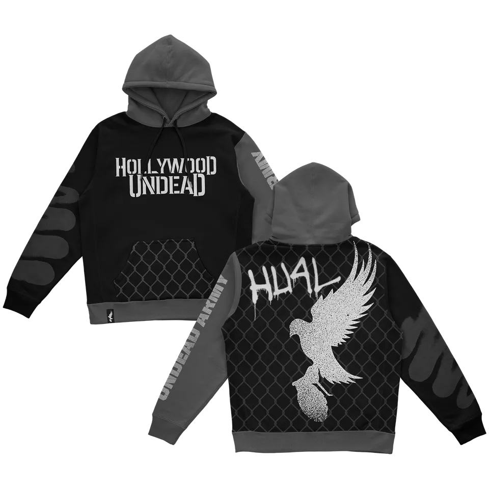 hollywood-undead-hu4l-pullover-hoodie-schwarz-patch image 1